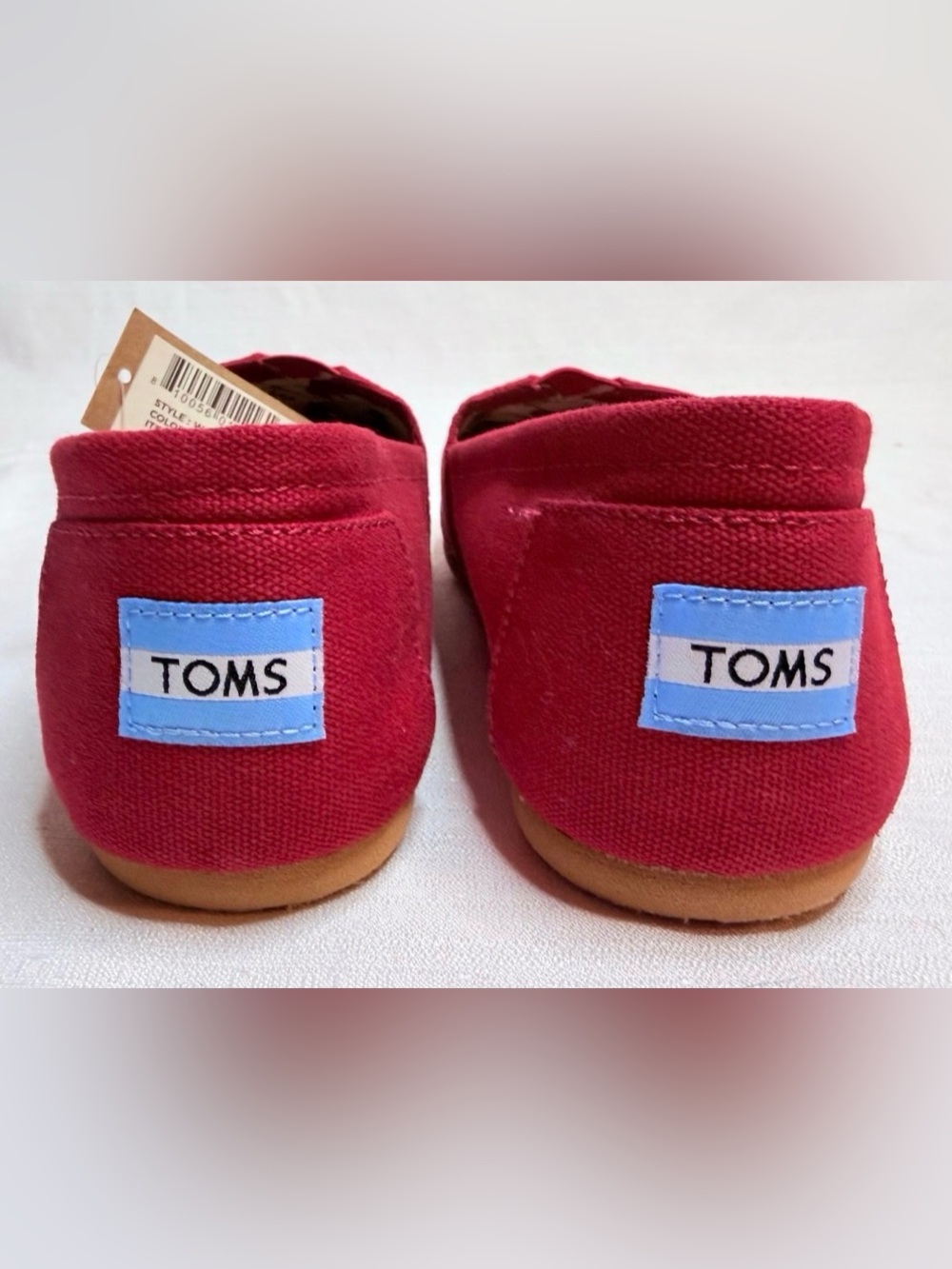 TOMS Alpargata Paper Source Red Slip-On Shoe Women’s Sz:9 NWT - Picture 4 of 9